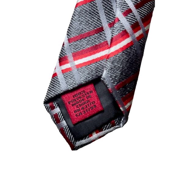 Bundle of 2 Ties-Purple and Gray Jack Victor NWT, Red and‎ Gray Alfani NWOT - Picture 6 of 7